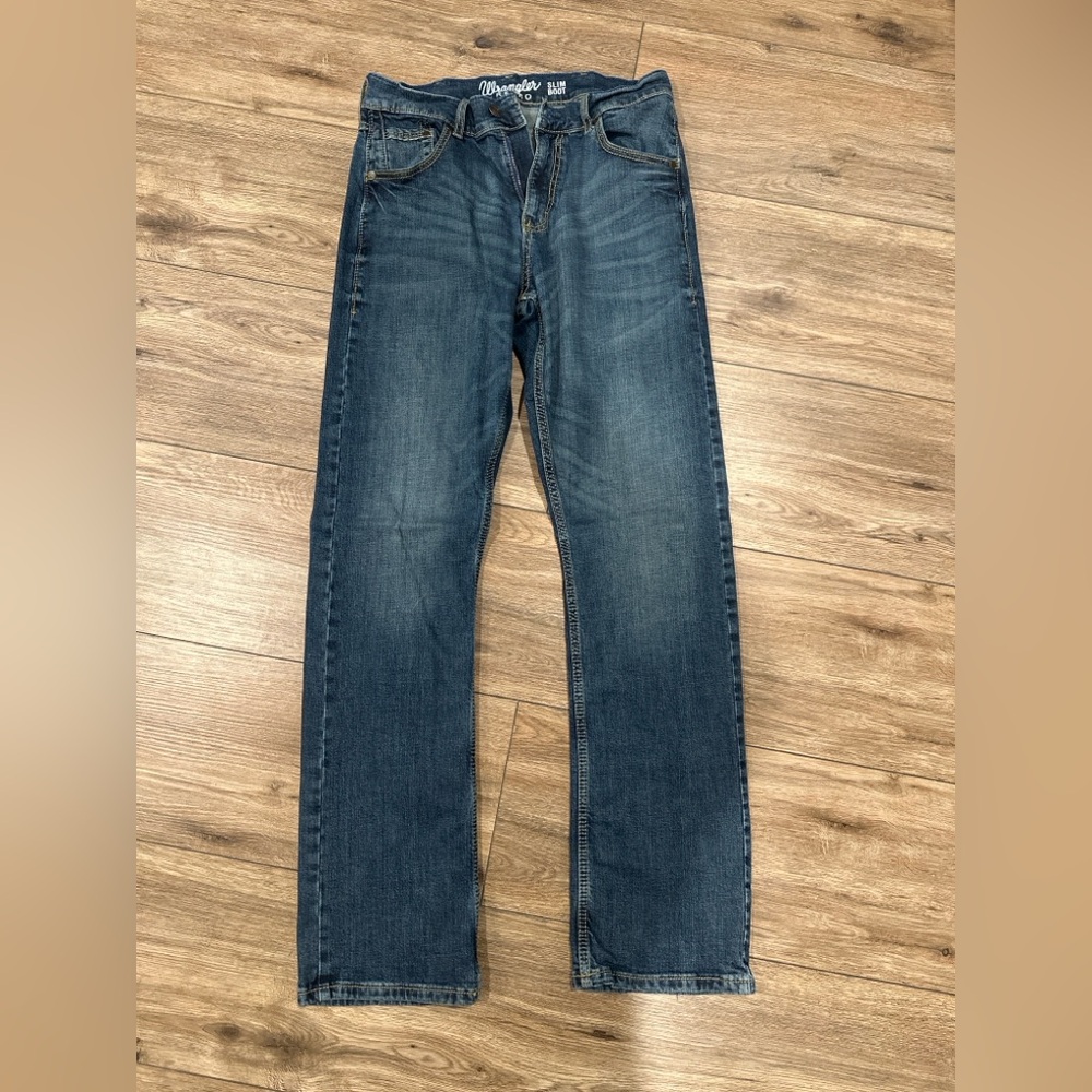 Wrangler Retro Slim Boot Men’s Jeans 32x34 Medium Wash Stretch Denim